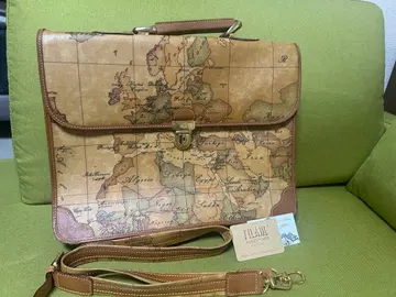 추억의 프리마클라쎄 지도 무늬 비즈니스 백 A4 대응