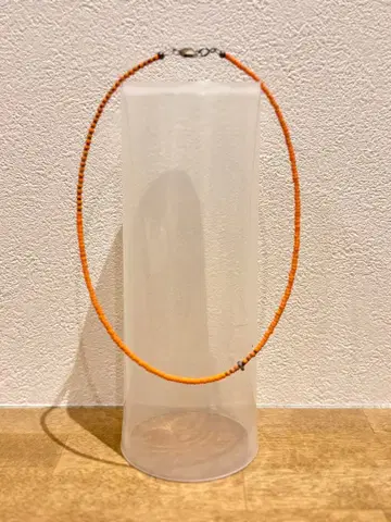 ALY 아리이 오렌지 비즈 목걸이 초커