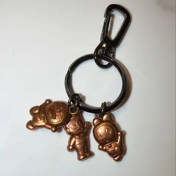 도라에몽 메탈 체인 키링 레트로