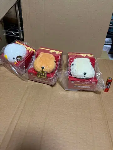 제일복권 카피바라상 Happy E상 기프트 BOX 마스코트 전 3종 세트