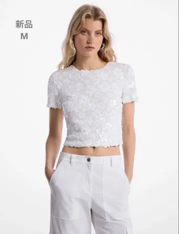 플로럴 엠벨리쉬 스쿠버 상의 M