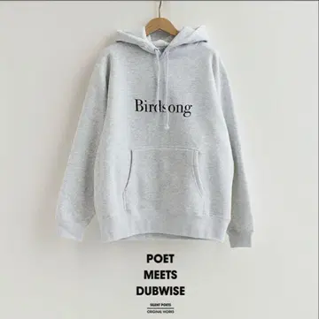 Birdsong 후드 부착 후드티 그레이