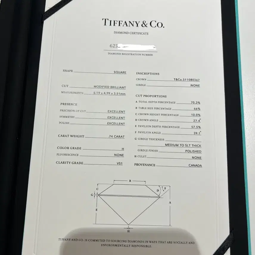 티파니앤코 티파니 프린세스컷 다이아몬드 링 사진 5