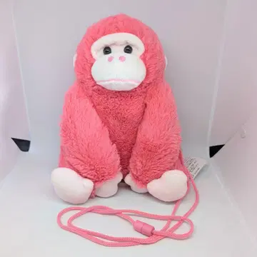 우호우호 고릴라의 고리군 봉제 인형 미니백 핑크