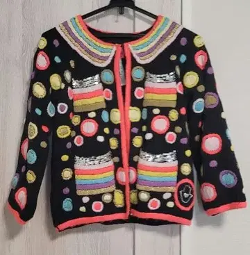 마누슈 버블 도트 가디건 블루종 리메이크용으로도