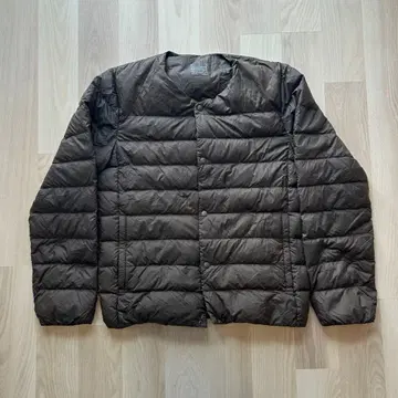 무인양품 노카라 이너 다운 자켓 카키