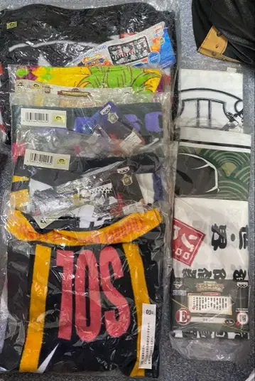 원피스 제일복권 담요, 페이스 타월, 손수건 세트 미개봉품