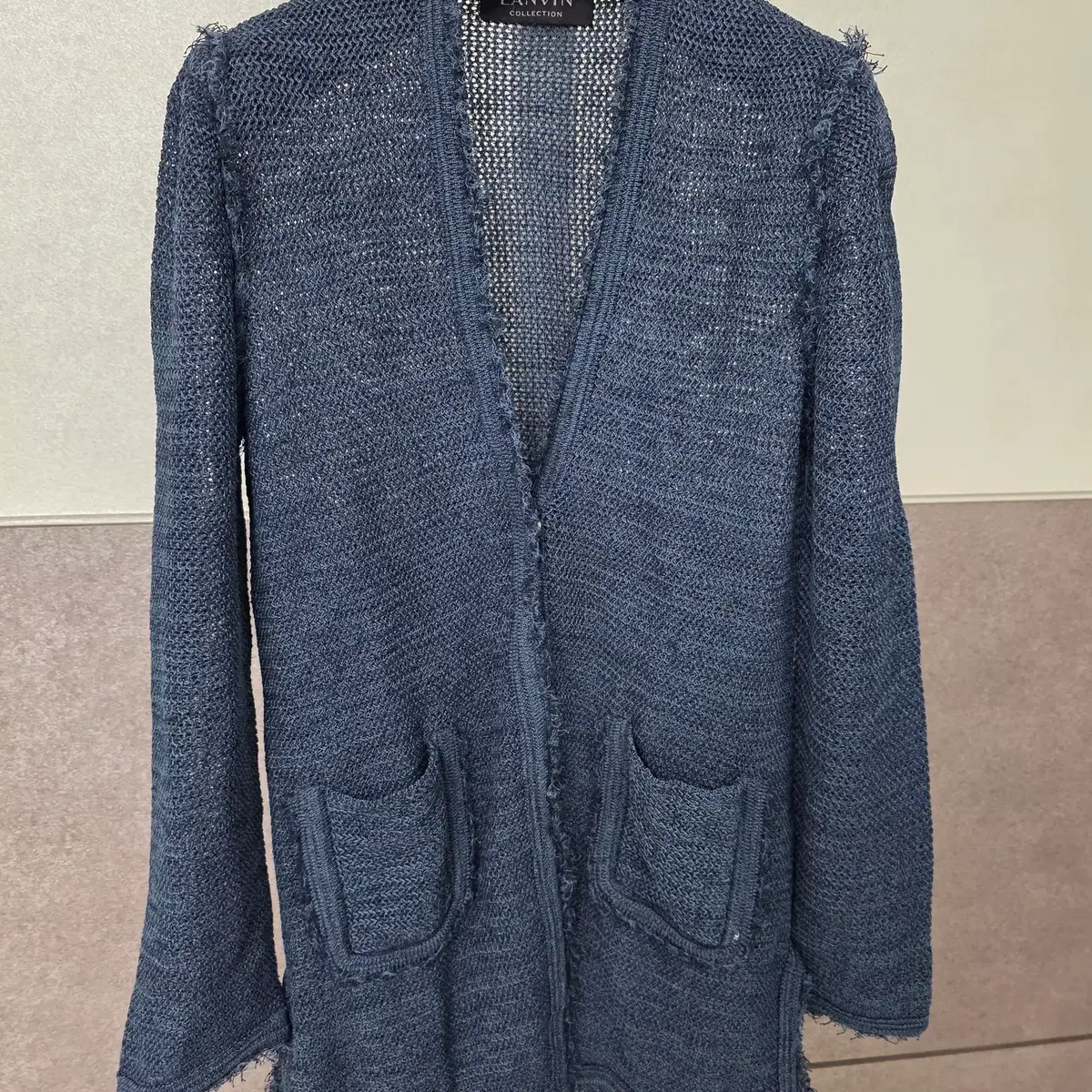 Lanvin Collection 100% Cashmere Shawl Collar Cardigan, Free Size 