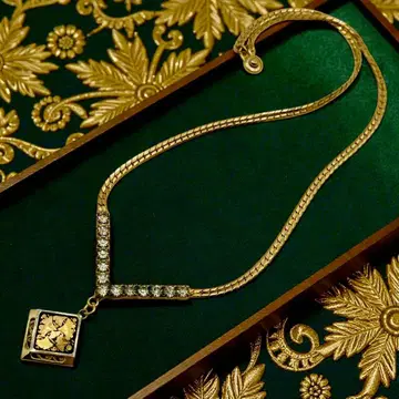 금 도금 스페인 다마스키나도 펜던트 반짝이는 크리스탈 목걸이