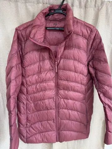 유니클로 울트라 라이트 다운 자켓 핑크 XL