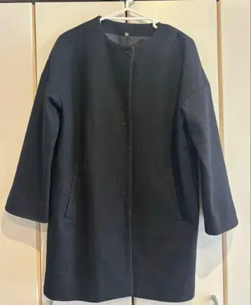 무인양품 블랙 노카라 자켓 M