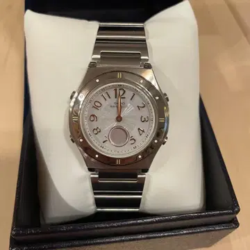 CASIO wave ceptor 실버 여성용 손목시계