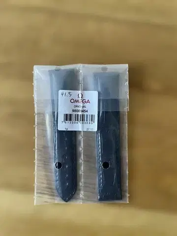 미개봉품 OMEGA 정품 가죽 벨트 20mm 다크 블루 네이비