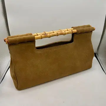 MAURIZIO TAIUTI 핸드백 대나무 브라운 스웨이드