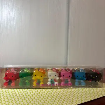 헬로키티 피규어 소프트 비닐 마네키네코 컬러풀