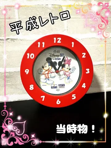 디즈니 미키 & 미니 벽걸이 시계 미니 NTT 동일본 DisneyBB