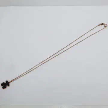 TOUS 토우스 목걸이 핑크 골드 코팅 블랙 스피넬