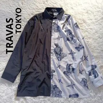 TRAVAS 트라바스 곰 무늬 셔츠 빅 실루엣 셔츠