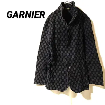 4100K 가르니 자켓 L 블랙 브라운 올 패턴 체크 블랙 남성용