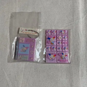 산리오 트레이딩 미니 타일씰 씰풍 참 우사하나