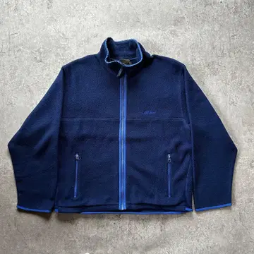 80s 90s 엘엘빈 플리스 블루종 네이비 M 상당 풀 집업