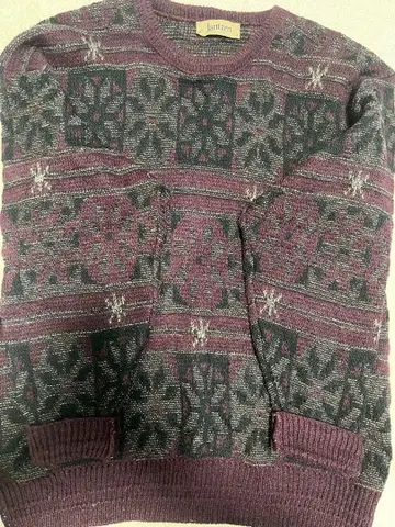 Jantzen 기하학 패턴 니트 스웨터