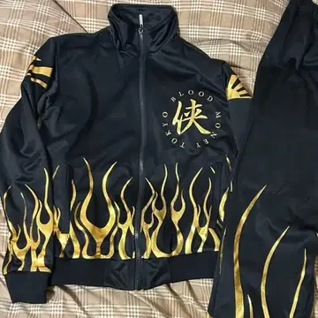 00s 인의 FIRE 패턴 재킷 세트업 임협 협