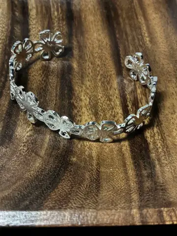 [ 순은 925 약 13g ] 하와이안 주얼리 하이비스커스 팔찌 실버