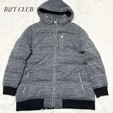 새상품급 B&T CLUB 후드 부착 패딩 자켓 블루종 X2 그레이