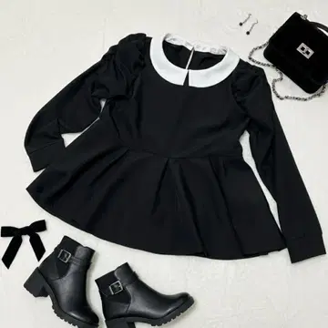 르레브바니레 페플럼 블라우스 2way