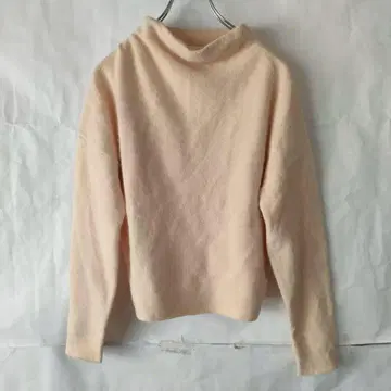 Ballsey 보르지 긴팔 니트 하이넥 무지 울 베이지 S