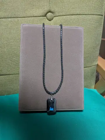 테라헤르츠 블랙 도그택 목걸이