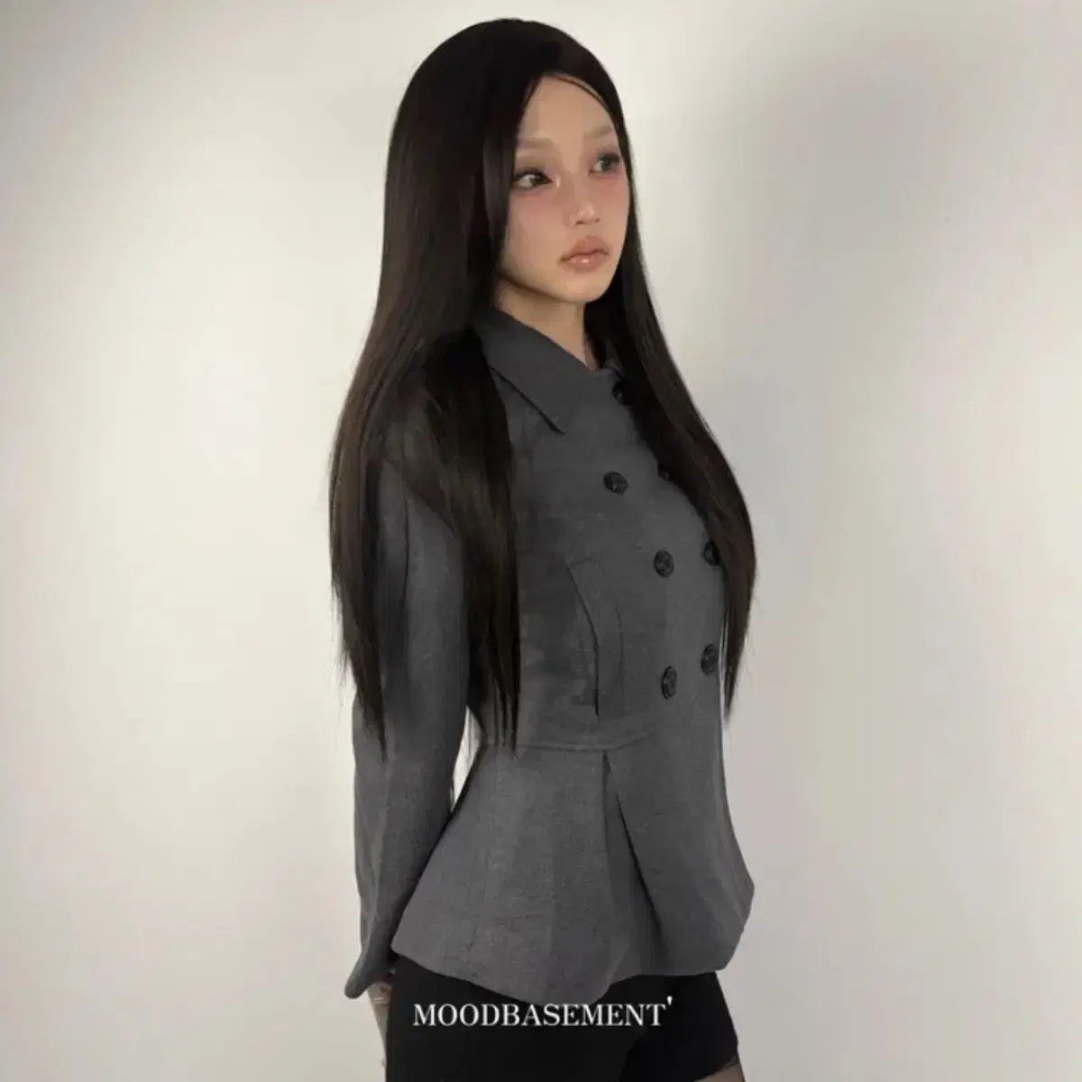 Modimood Half Ribbon Double Coat #모디무드,#모디무드코트,#하프코트