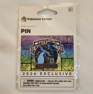 EUIC 포켓몬 센터 한정판 핀 배지 런던 메가 리자몽 X