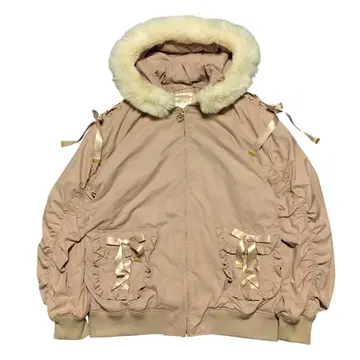 시크릿허니 레이스업 블루종 리본 핑크