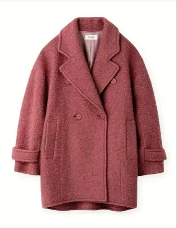 SNIDEL 스나이델 코쿤 보아 코트 핑크 새상품급