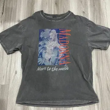 SCREEN STARS 마돈나 데미지 가공 T셔츠