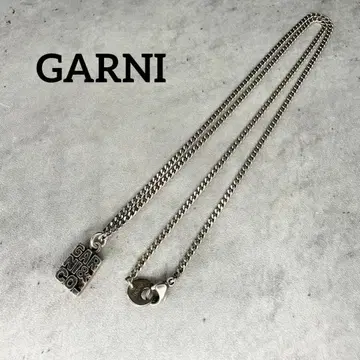 GARNI 가르니 로고 디자인 탑 키헤이 체인 목걸이 실버