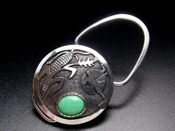 호피족 전통 디자인 키링 옥수수 터키석 알 포함