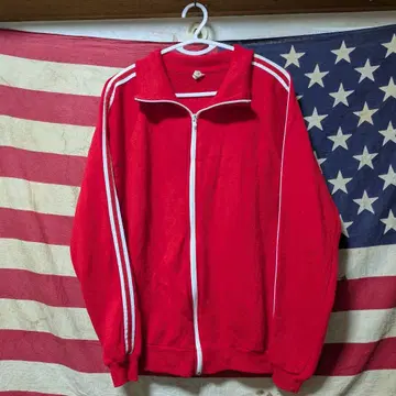 70s Warm up 레드 플리스 트랙 자켓 USA제