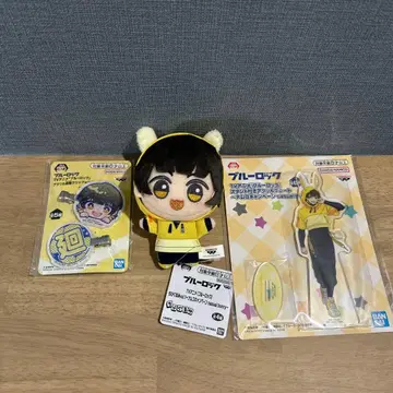 블루 록 바치라 메구루 SD 인형 아크릴 플레이트 앞머리 클립 3종 세트