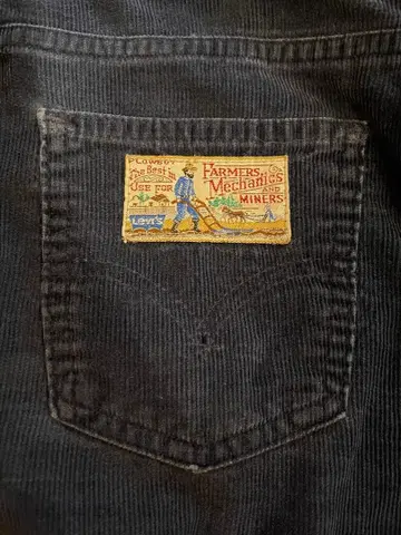 70s farmers mechanics 코듀로이 하의 리바이스