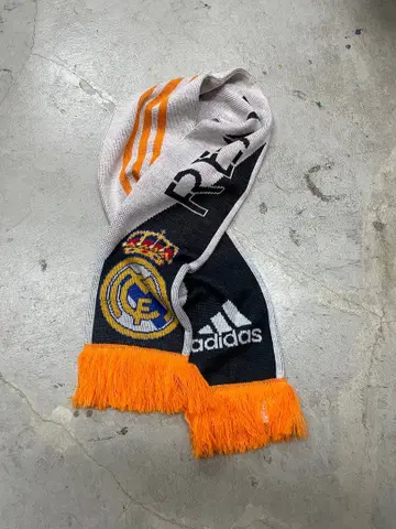 00s adidas 축구 머플러 머플러 레알 마드리드 y2k 화이트