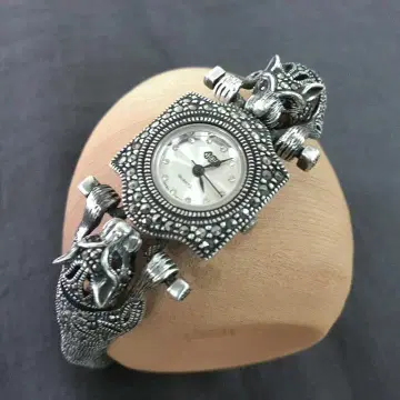 마카사이트 브레이슬릿 워치 MK07 빈티지 925 루비 아이 팬서