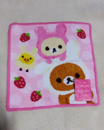 산엑스사 리락쿠마 셔닐 직조 손수건 타월 미사용 새상품