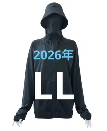 LL 사이즈 워크맨 쿨 UV 선셰이드 후드티 EX 블랙 블랙