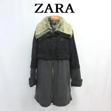 MY2366 ZARA 자라 롱 코트 패딩 자켓 퍼 사이즈 L
