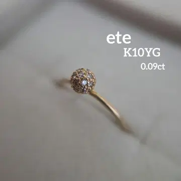 ete K10YG 구체 다이아 반지