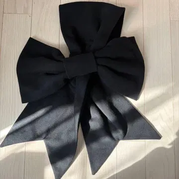 HEIHEI 리본 머플러 블랙 HEIHEI