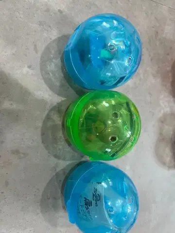 캡슐 토이 피규어 세트 파랑 뱀 그린 비버